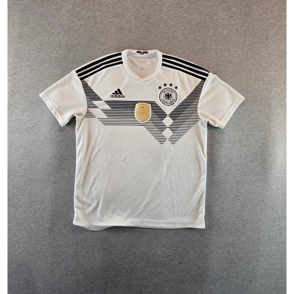 Adidas Germany Soccer Jersey Mens Medium White 2018 World Cup Home Kit BR7843